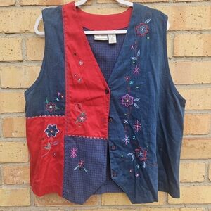Colorful Embroidered Vest